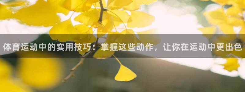 关键词：体育运动中的实用技巧：掌握这些动作，让你在运动中更出色