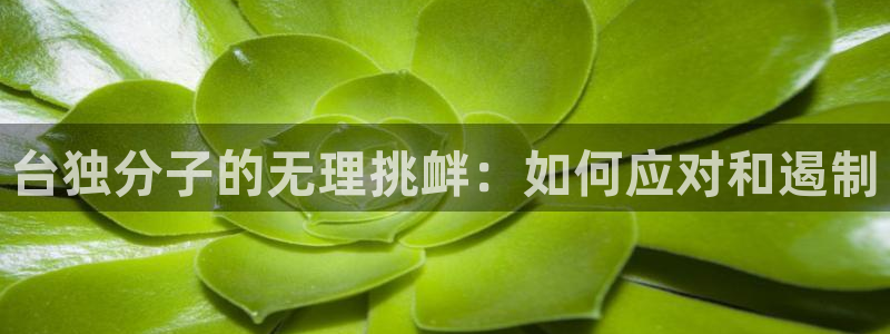 七星体育彩票中奖号码是多少：台独分子的无理挑衅：如何应对和遏制
